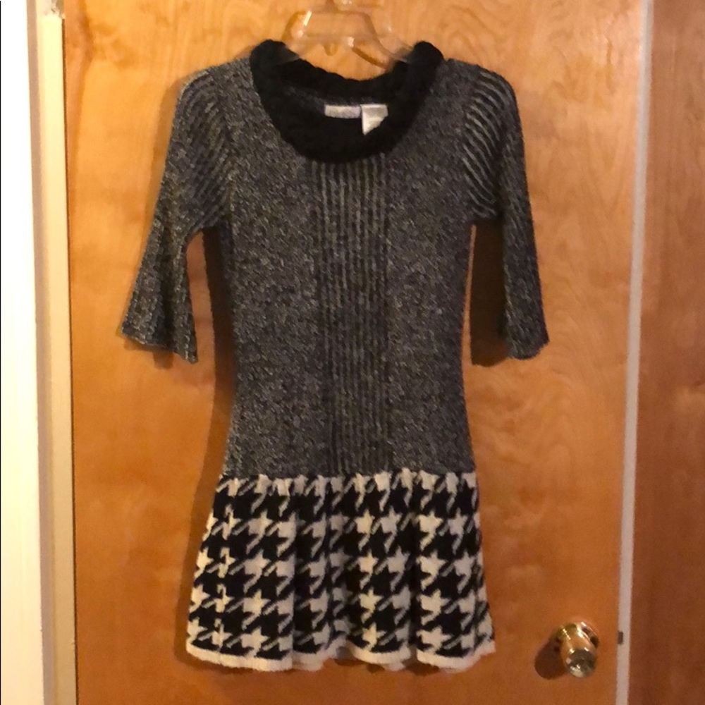 Knit Black and Cream Dress